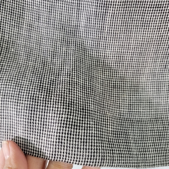 Talbot's Women's Irish Linen A-Line Skirt Sz 12 Gray/Plaid Checked Career Office - Picture 3 of 9